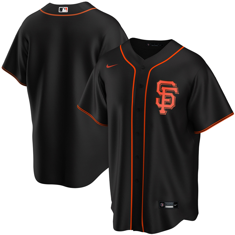 2020 MLB Youth San Francisco Giants Nike Black Alternate 2020 Replica Team Jersey 1->youth mlb jersey->Youth Jersey